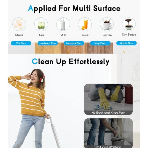 ECOWELL Cordless Electric Mop, All in One Wet Dry Vacuum Cleaner and Mop with Self Cleaning, Water Spray for Hardwood, Tile, Marble Floor Cleaning ECOWELL Cordless Electric Mop, All in One Wet Dry Vacuum Cleaner and Mop with Self Cleaning, Water Spray for Hardwood, Tile, Marble Floor Cleaning